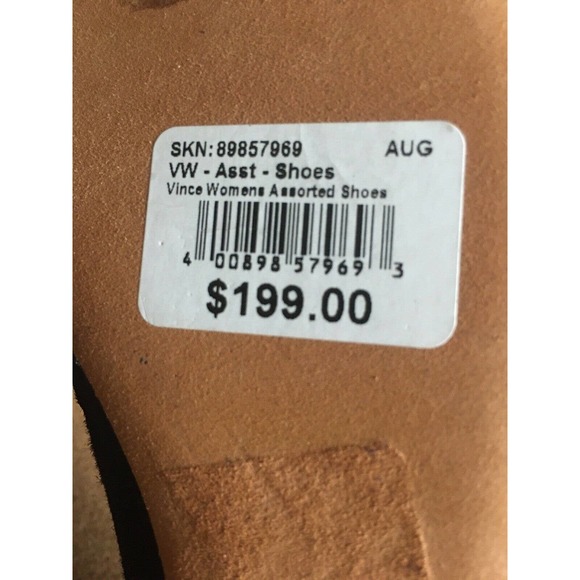 VINCE BRANINE Women's Blue Suede/ Nappa Leather Flat Loafer Slip Ons Size 6 - Picture 9 of 11